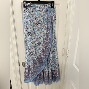 Floral wrap around skirt